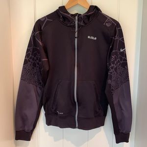 Nike Lebron James Full Zip Therma Fit Hoodie Men’s Size Small Plum Color